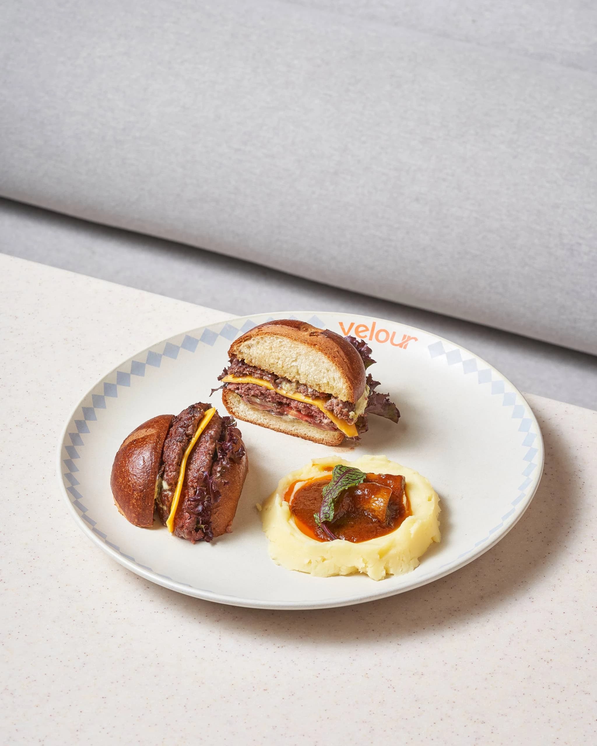 classic burger plate