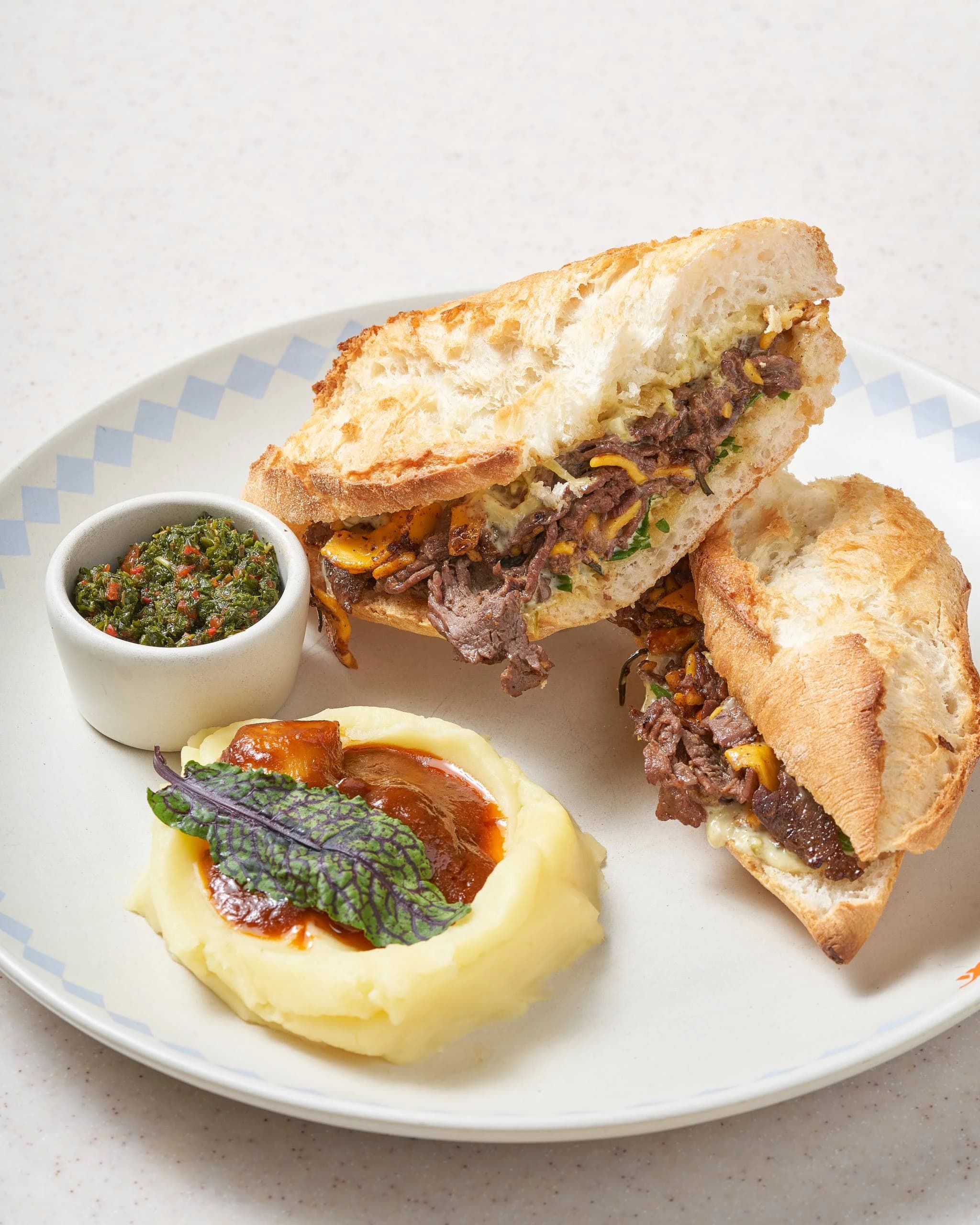 cheese and steak plate