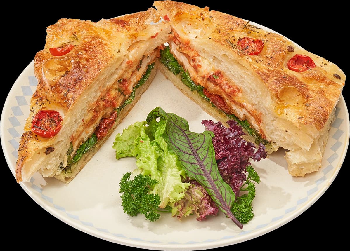 Chicken & Eggplant Focaccia